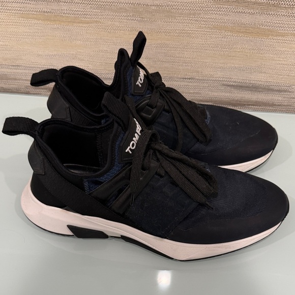 Tom Ford Men's Navy and Black Sneakers - Picture 2 of 5